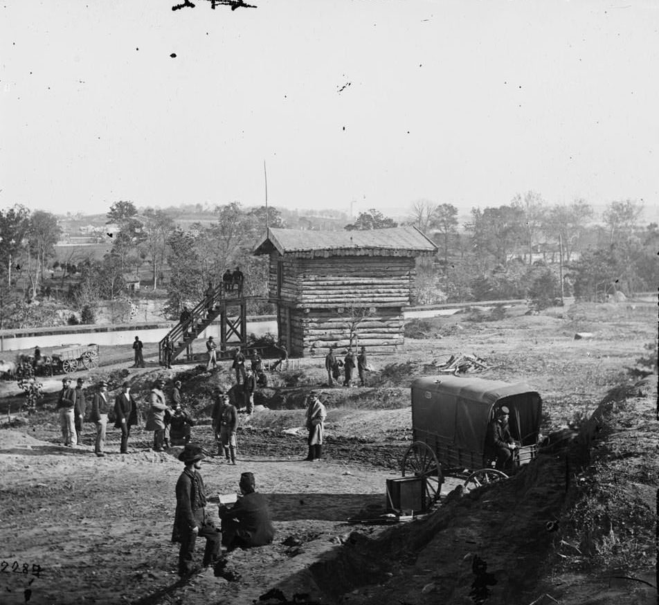 #14 Arlington Heights, Va. Blockhouse near Aqueduct Bridge, 1862