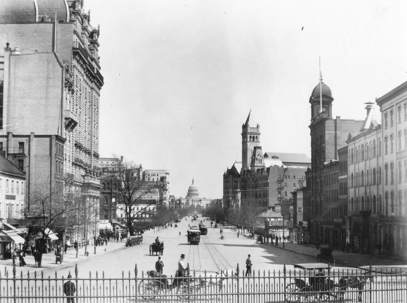 #161 Pennsylvania Avenue looking towards the Capitol, Washington, D.C., 1865