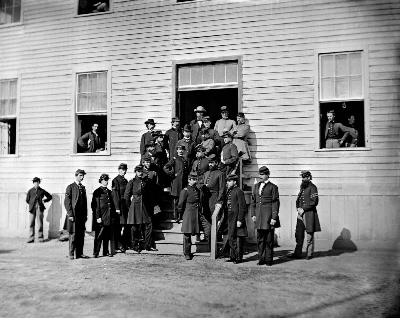#162 Surgeons at Harewood Hospital in Wasington DC during the American Civil War, 1865.
