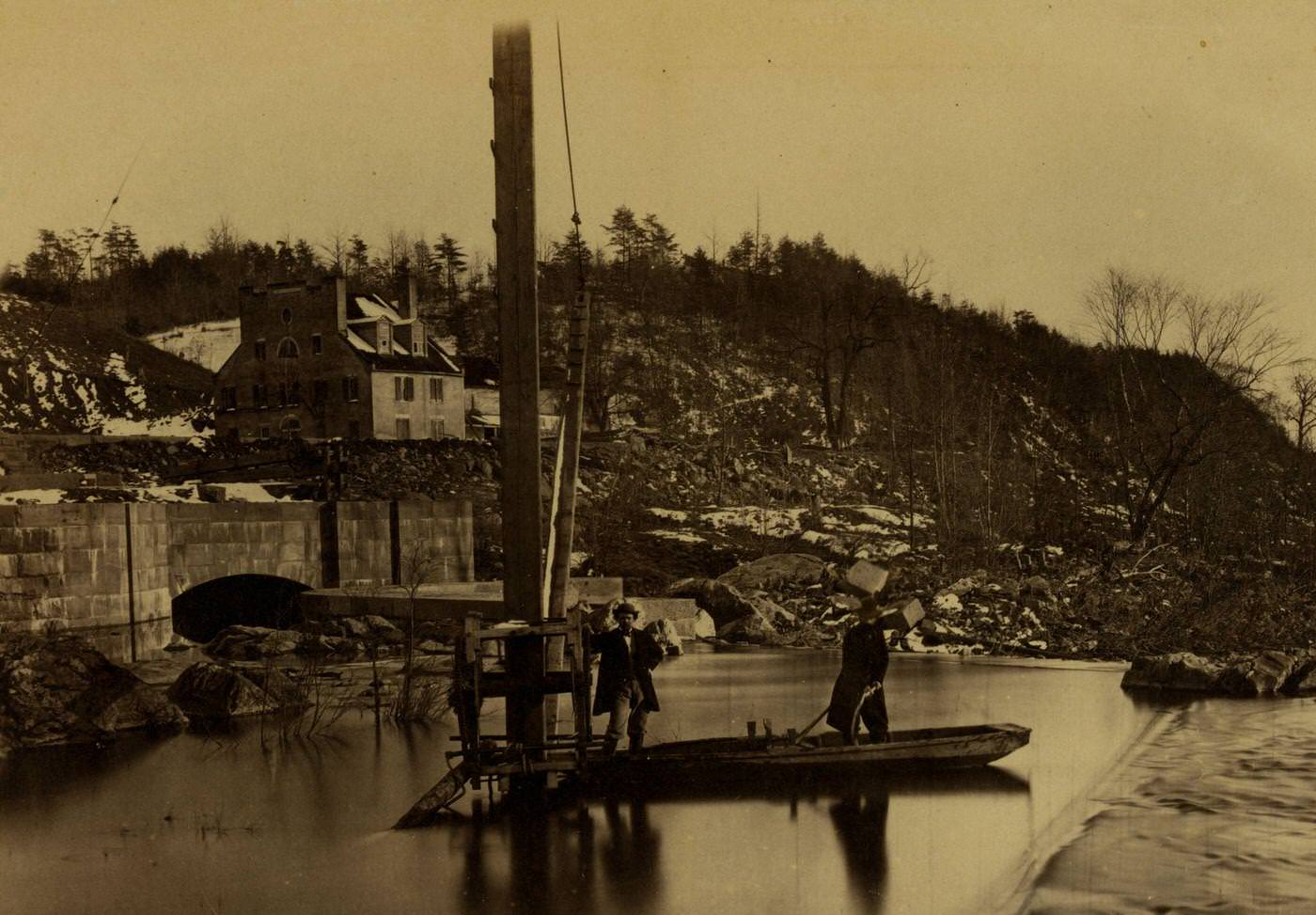 #39 Entrance to Washington Water Works, Great Falls, Potomac River Washington, D.C., 1863