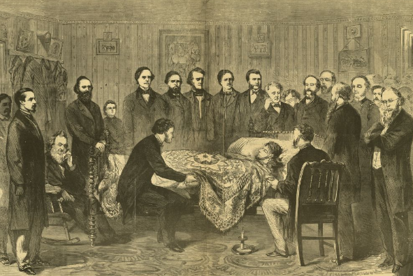 #19 The Dying Moments of President Lincoln, at Washington, Saturday Morning, 1865