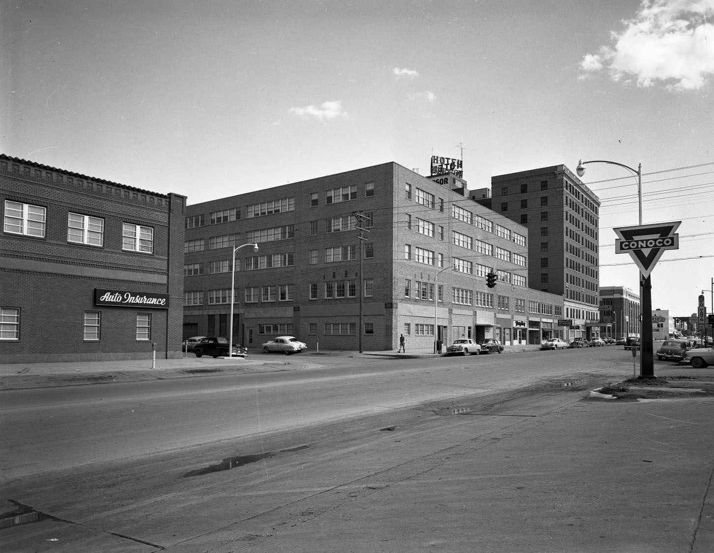 #116 An area near the Windsor Hotel in Abilene, 1955