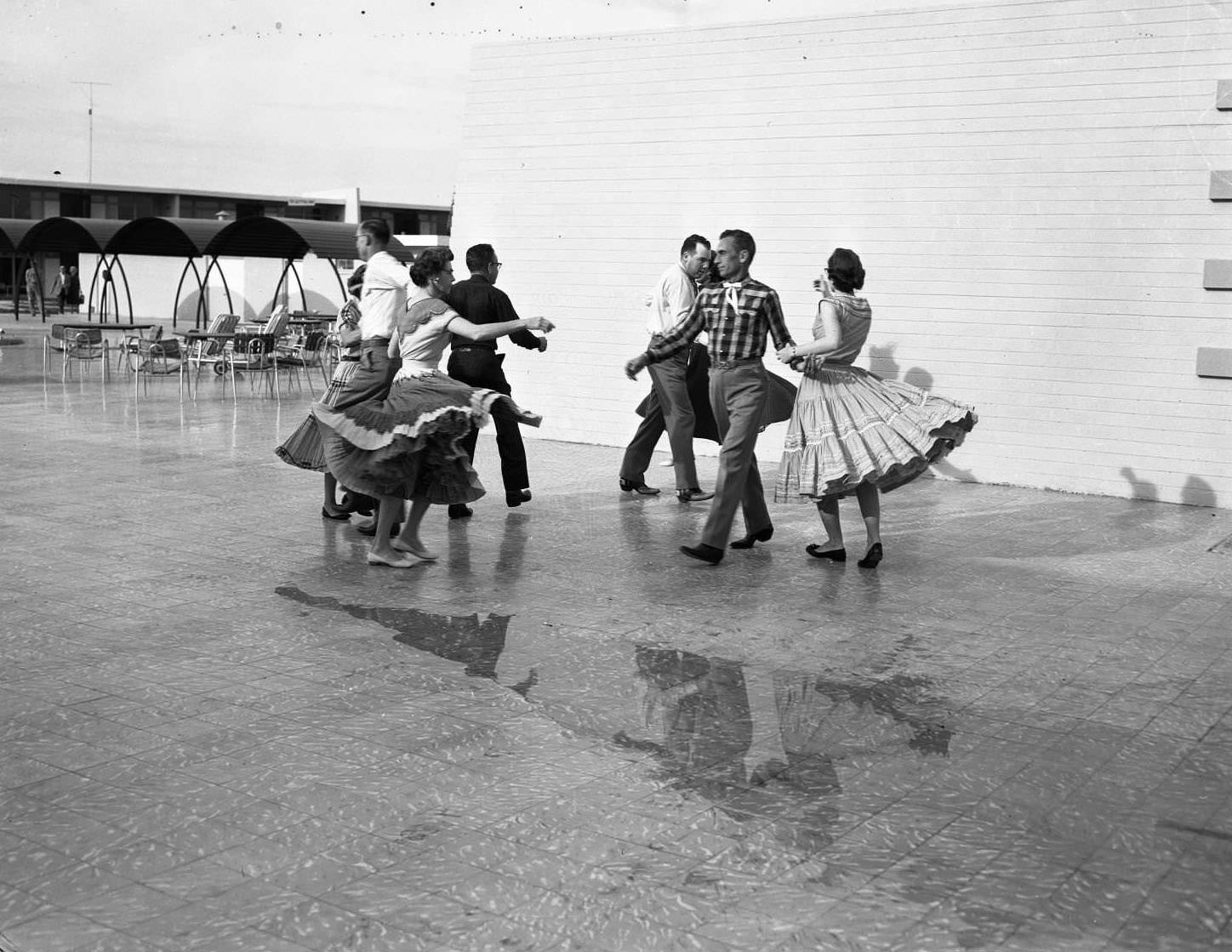 #128 Men and Women Square Dancing, 1956