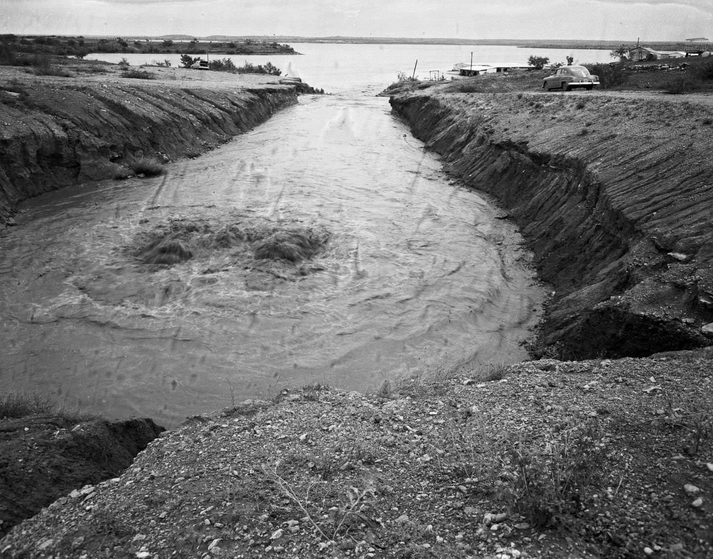 #149 The Phantom Hill Water Pump at Lake Fort Phantom Hill, 1956