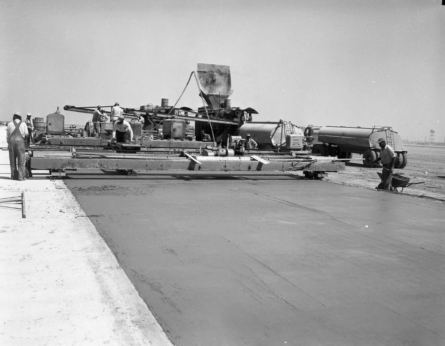#203 Construction machinery at an air base construction site in Racine, 1957