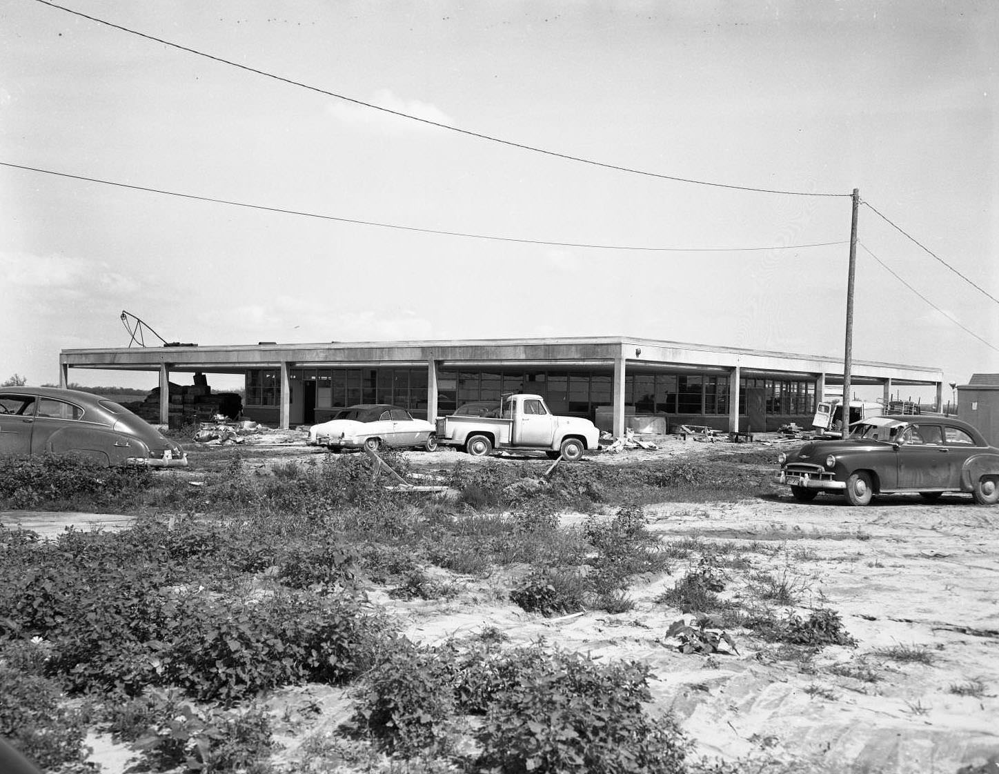 #172 A school construction site in Abilene, 1958