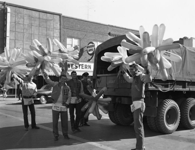 #183 Teenage Boys Helping with Polio Drive, 1955