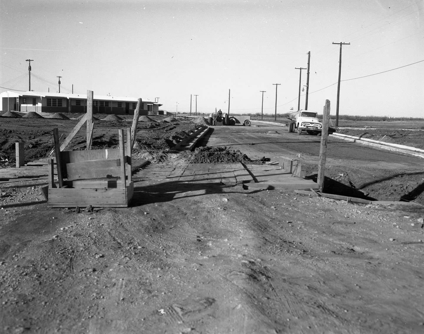 #60 The construction of W. P. Wright Boulevard near Dyess Air Force Base, 1955