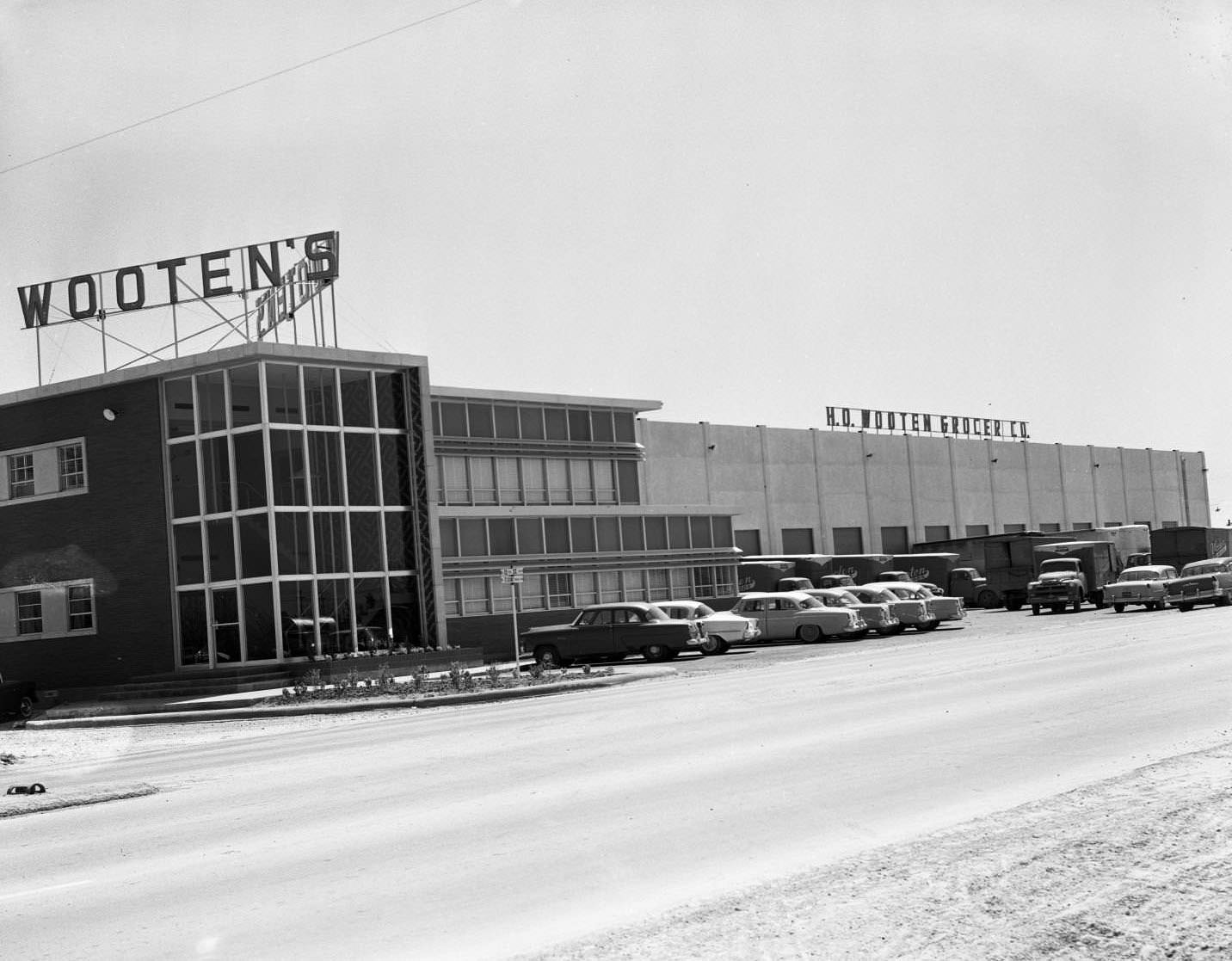 #79 The H. O. Wooten Grocery Company building located at Treadaway Boulevard at South 13th Street in Abilene, Texas, 1956
