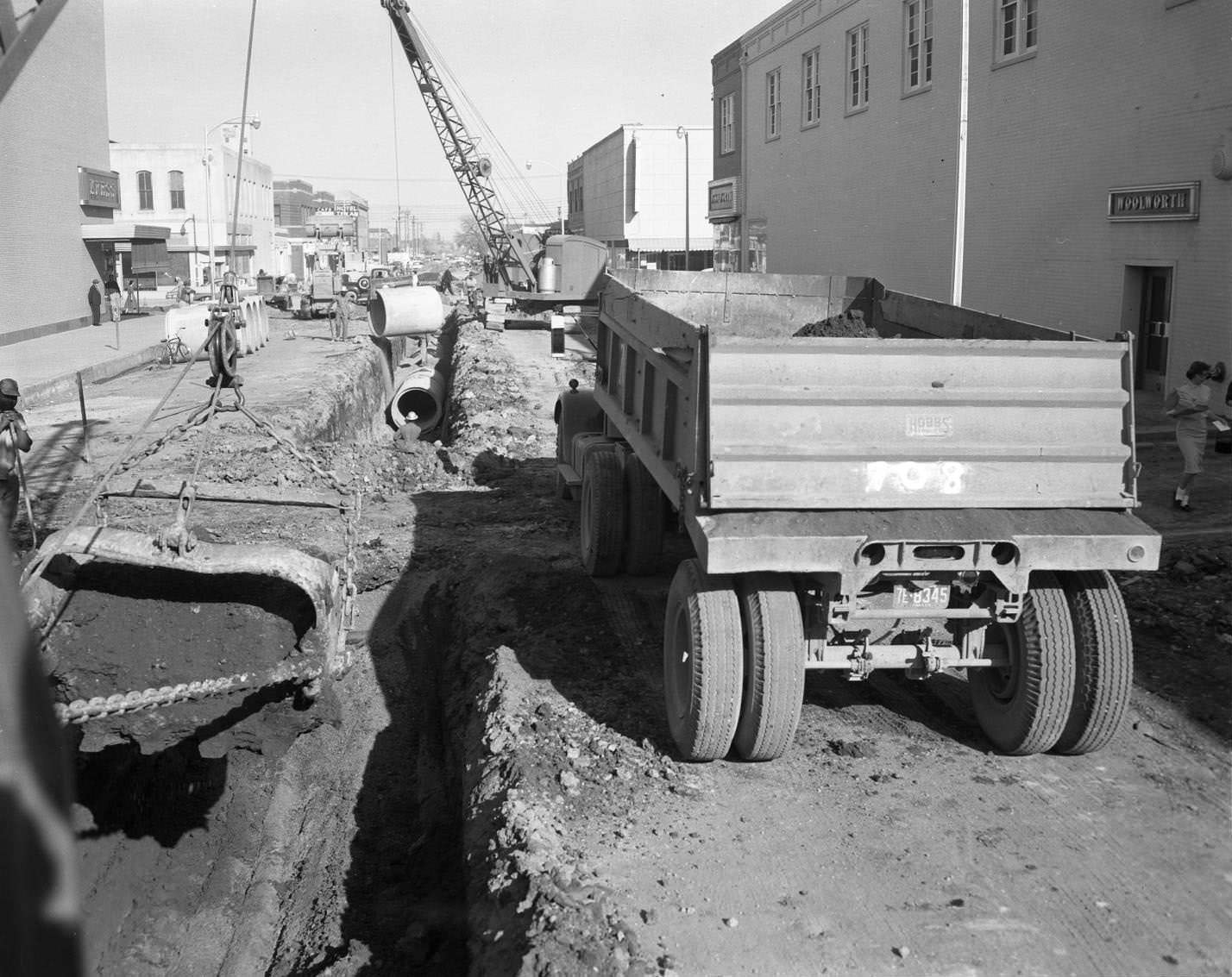 #31 Laying Storm Sewers in Downtown Abilene, 1959