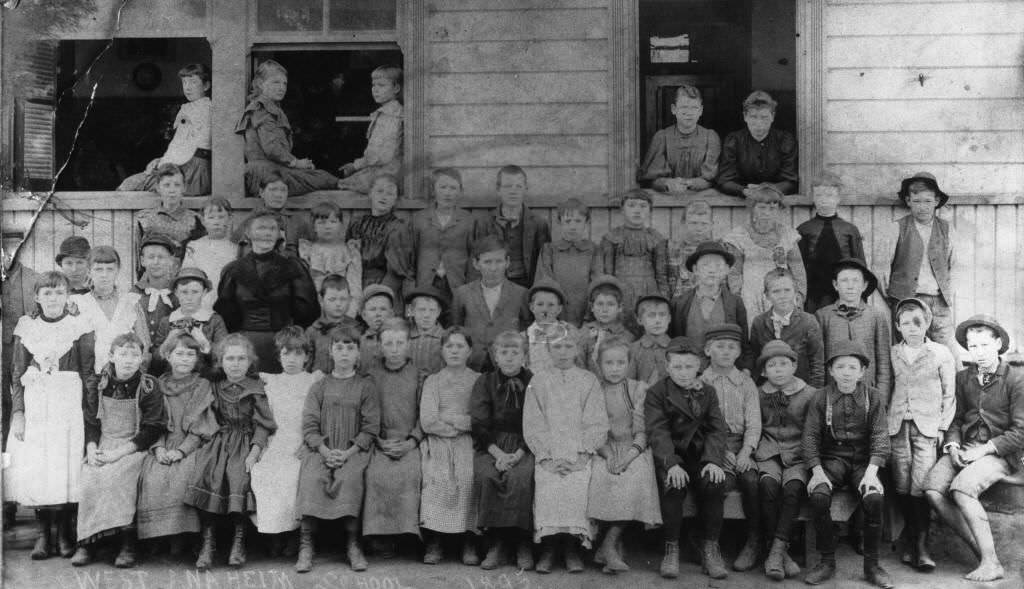 #164 Loara School, Class Portrait, Anaheim, 1895