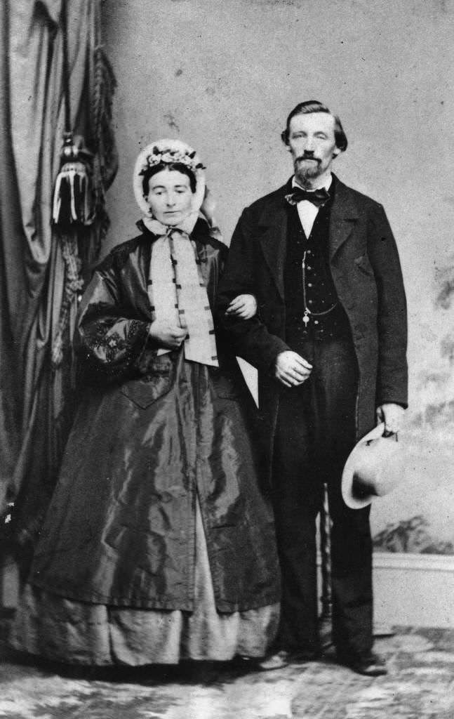 #39 Portrait of John P. Zeyn and his wife, Sophia Menke taken in San Francisco prior to their move to Anaheim with the original Los Angeles Vineyard Society in 1859
