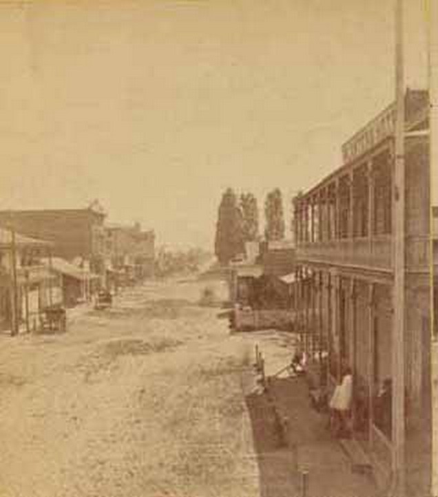 #57 Center St., Anaheim. Looking West, 1875