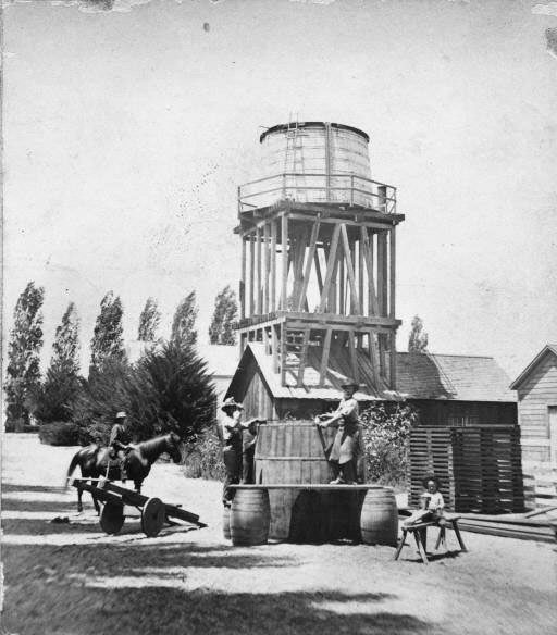 #41 Water Tower and Tank, Anaheim, 1870s