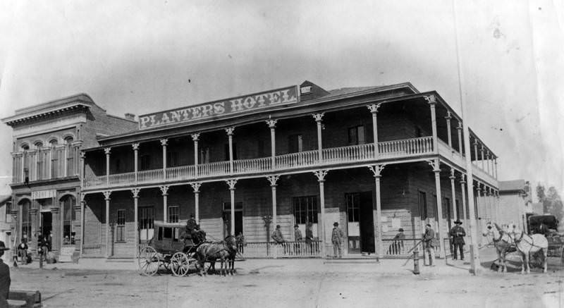#78 The Planters Hotel at the northeast corner of Center and Los Angeles Streets, Anaheim in 1882.