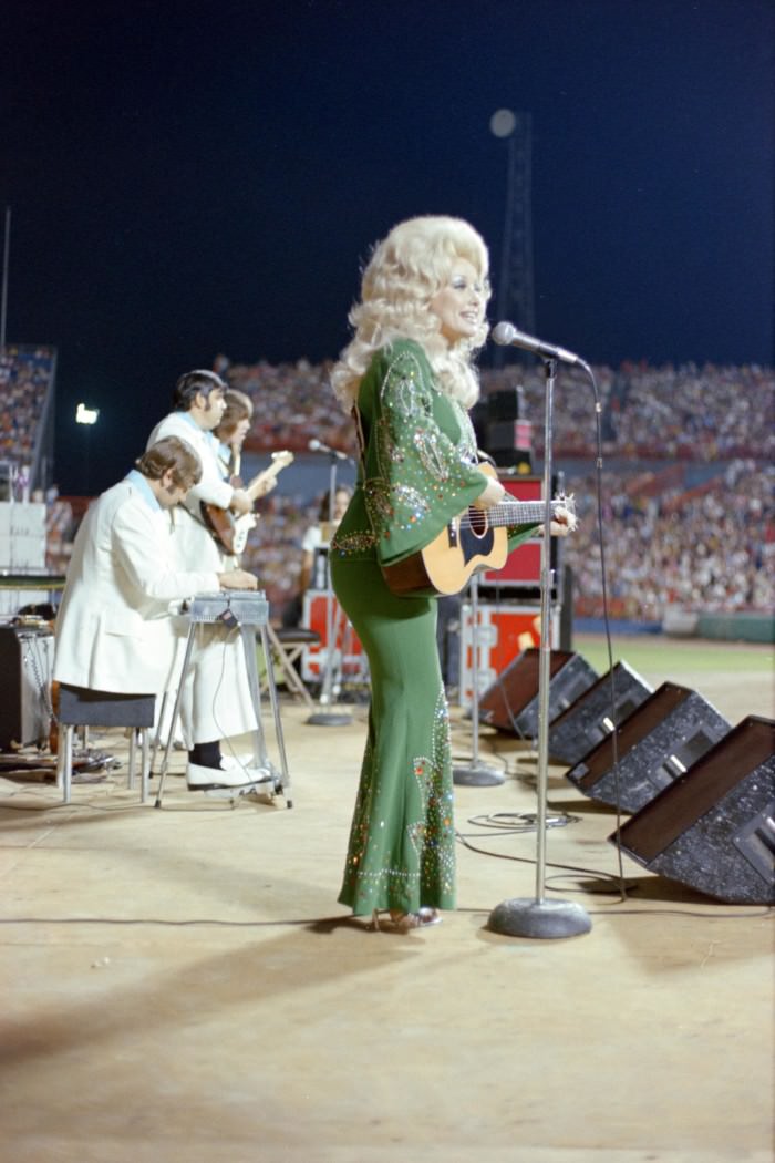 #18 Dolly Parton performing at WBAP’s Country Gold 1974 anniversary event, 1974