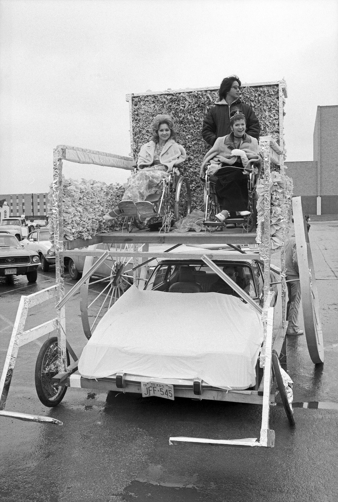 #31 UTA’s Handicapped Student Association homecoming parade float. 1974