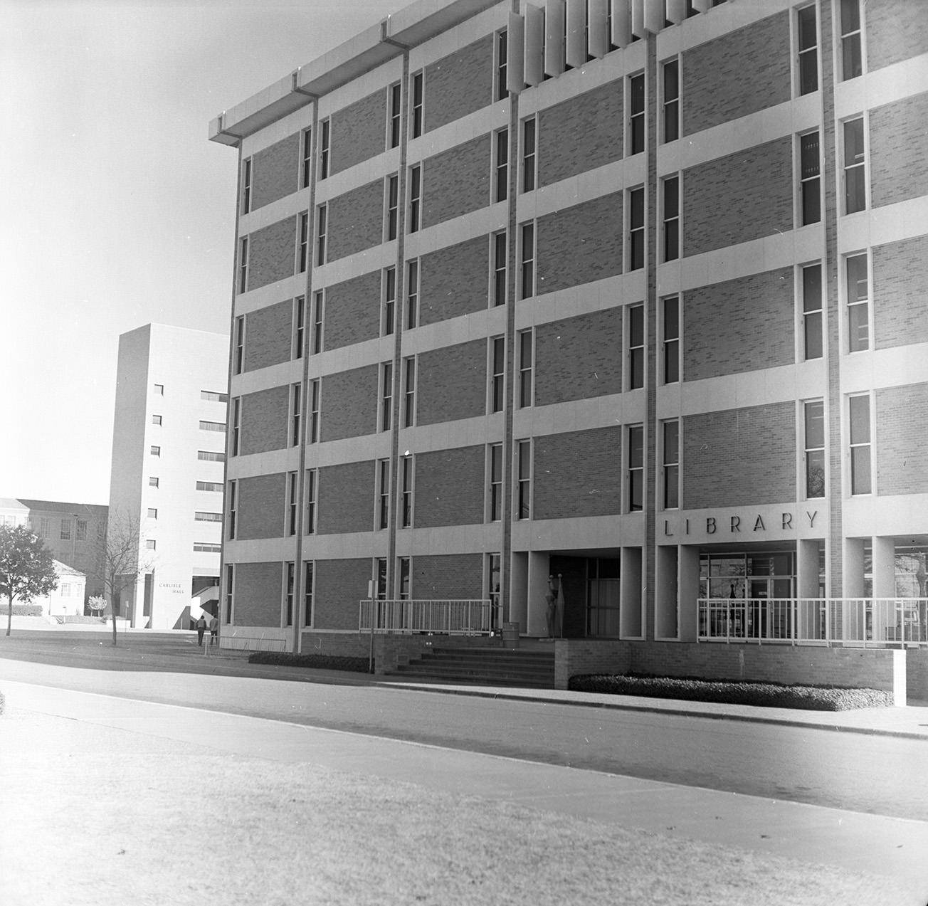 #36 Front entrance to the University of Texas at Arlington (U. T. A.) library building, 1972