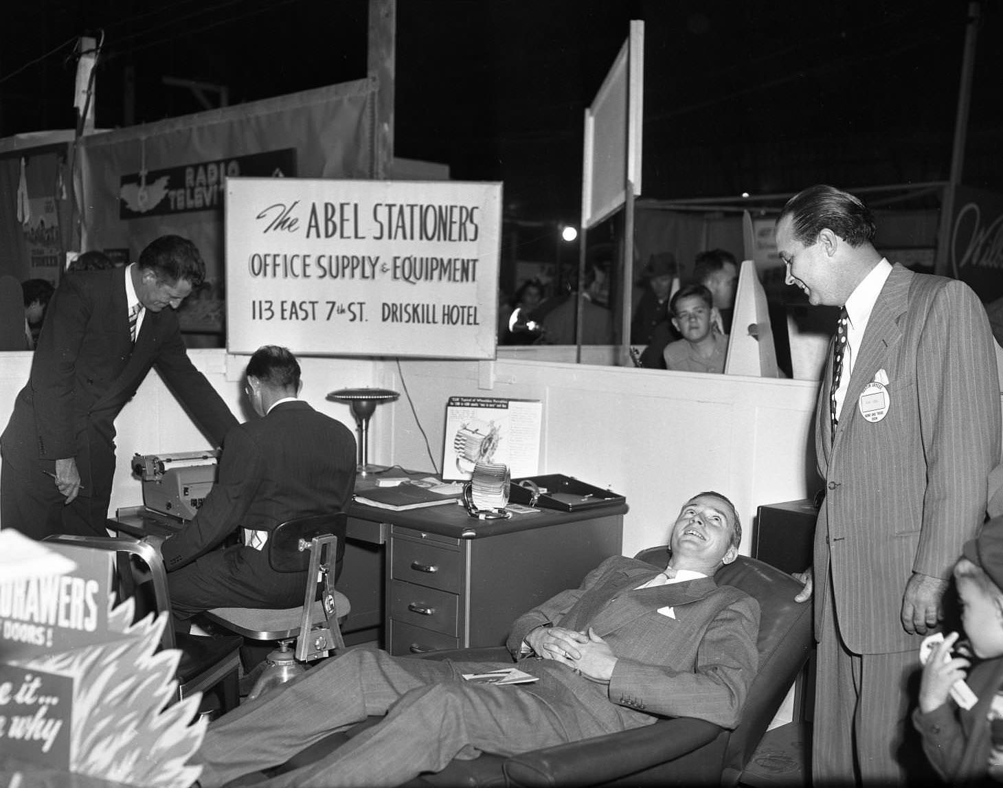 #113 Abel Stationers at retail fair, 1950