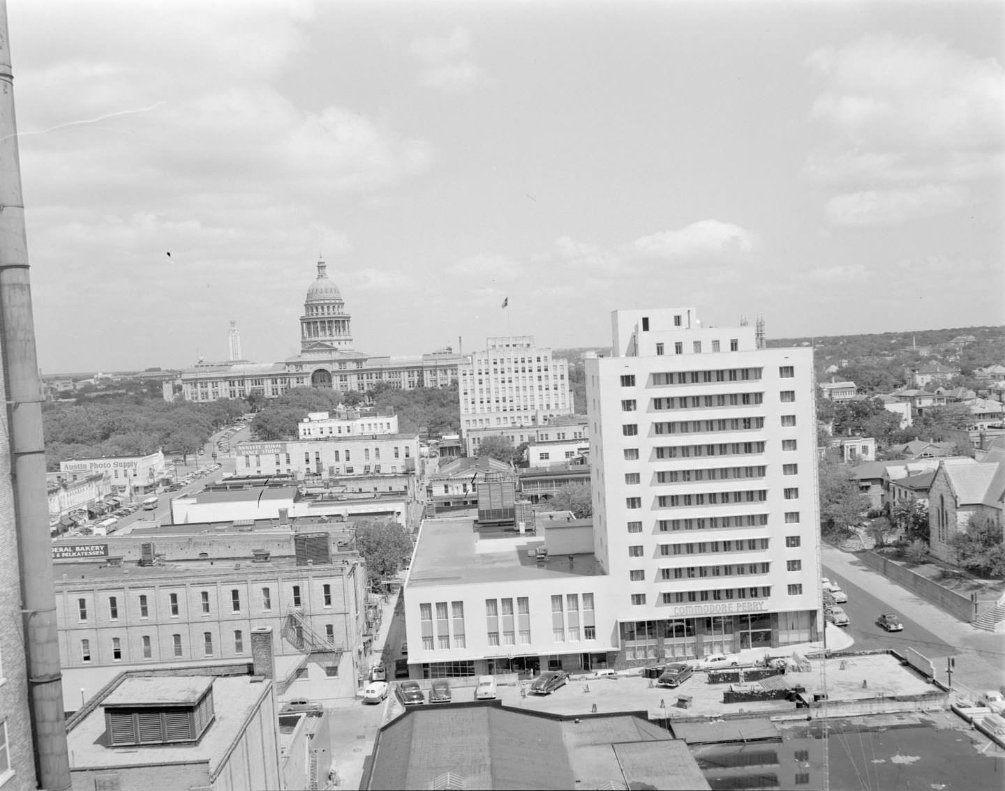 #118 Aerial View-North towards Capitol, Austin, 1950