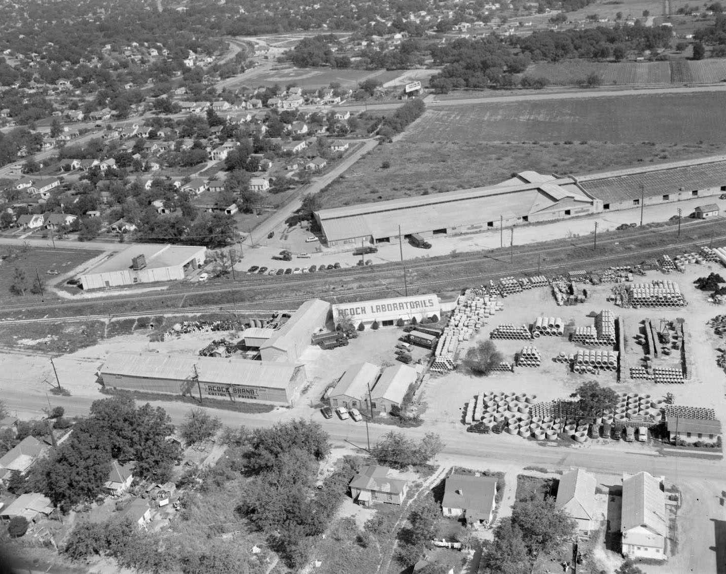 #120 An aerial view of Acock Laboratories, 1954