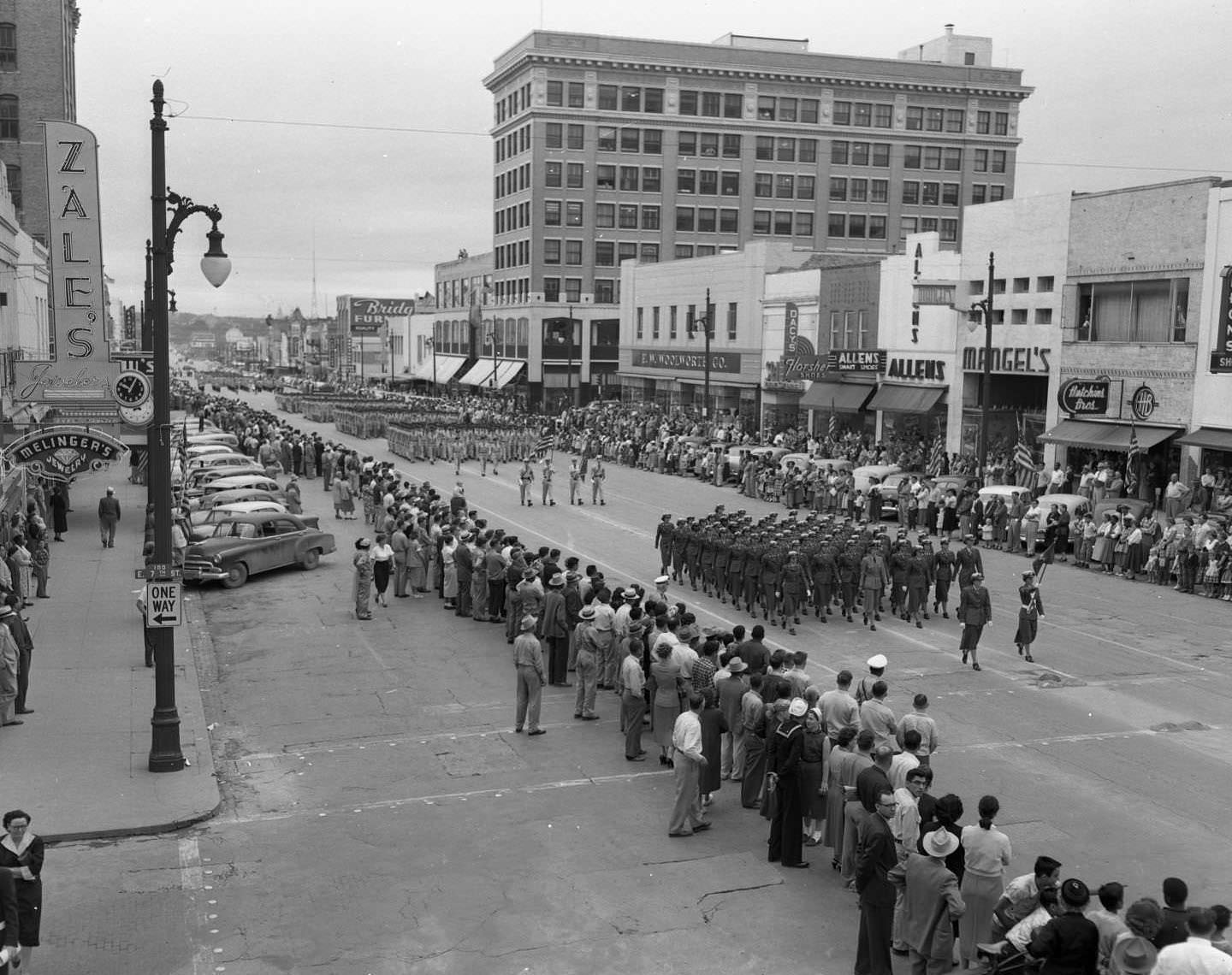 #145 Armed Forces Day Parade down Congress Avenue, 1953