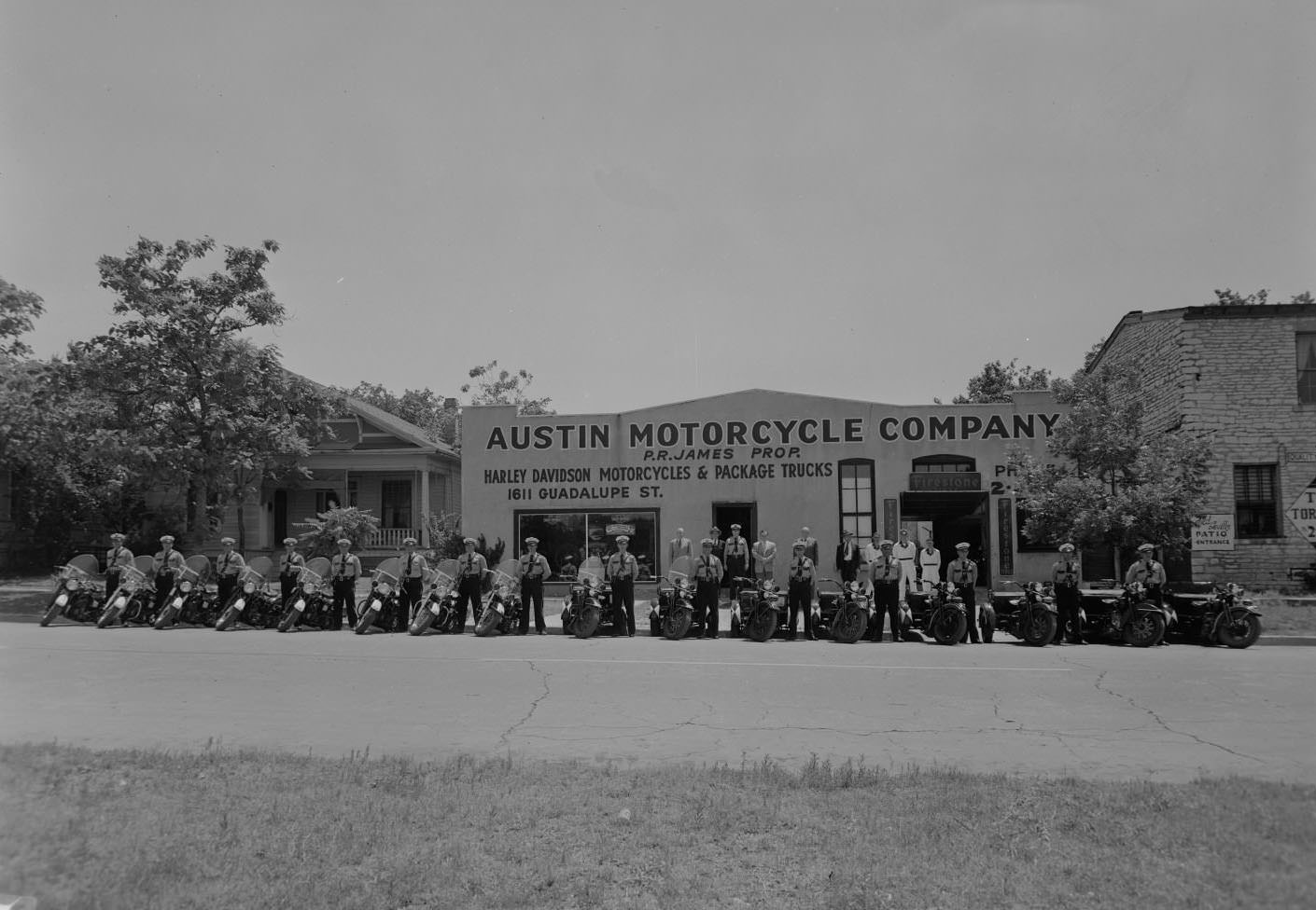 #156 Austin Motorcycle Company with Police Men, 1953