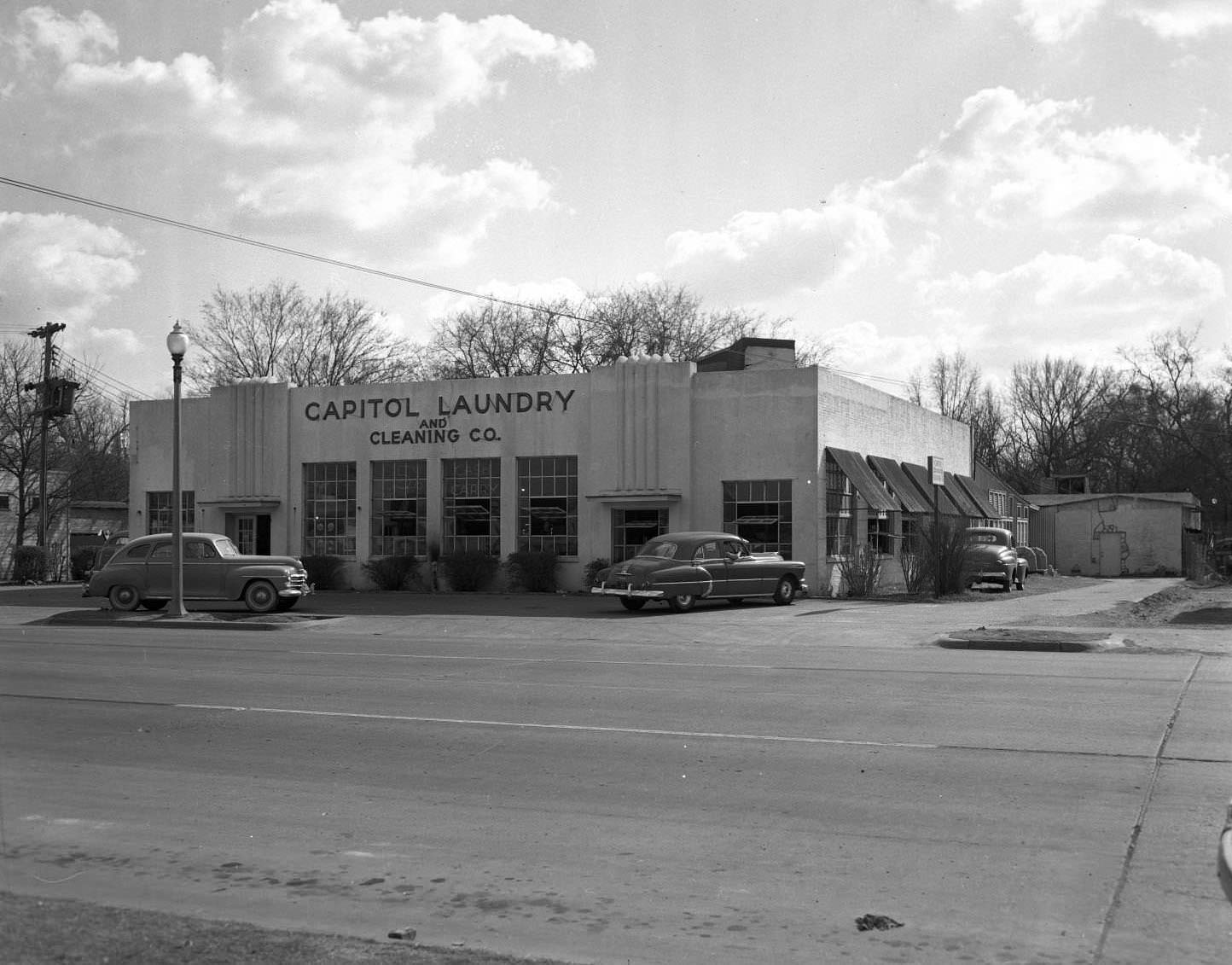 #188 Exterior of Capitol Laundry & Cleaning Company, at 801 Barton Springs Road, 1951