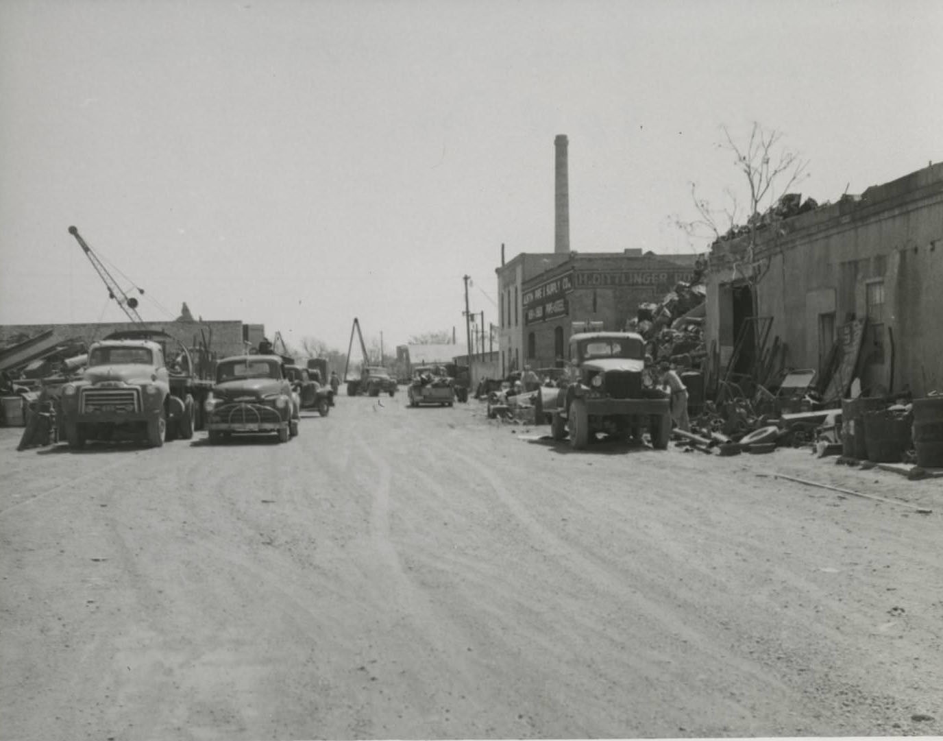 #30 The 800 blocks of E. 4th Street looking east. Austin Pipe & Supply Co. is on the south side of the street, 1959
