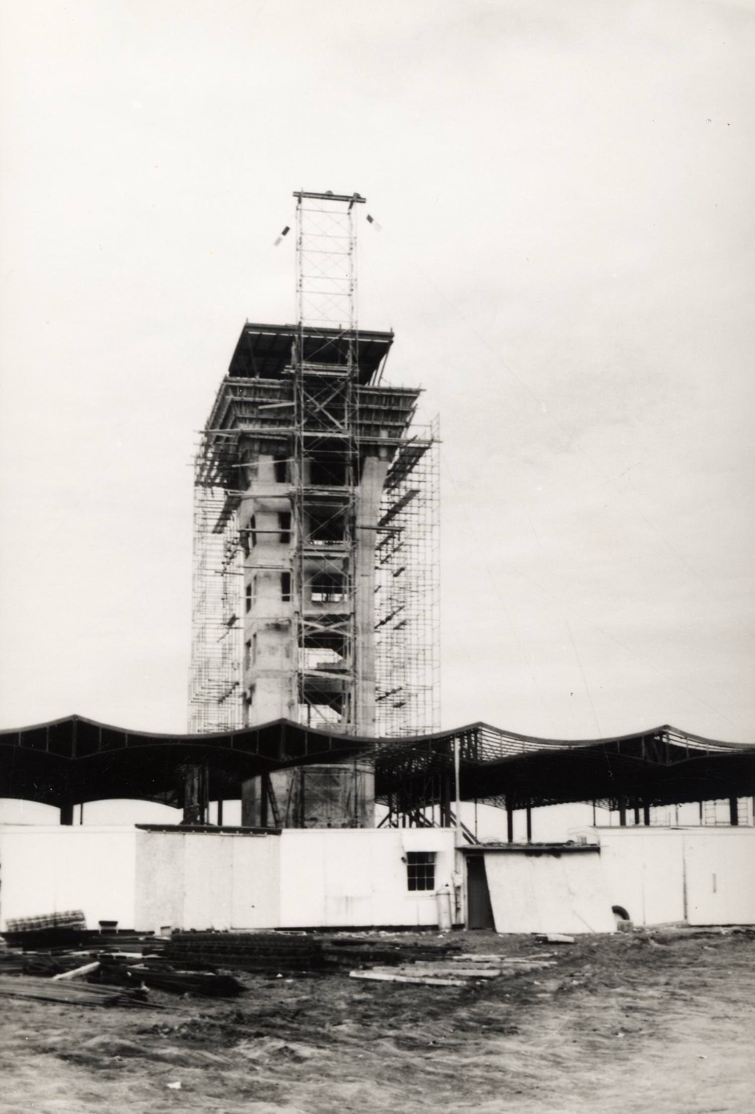 #46 Construction of the control tower at Mueller Municipal Airport in Austin, Texas, 1960