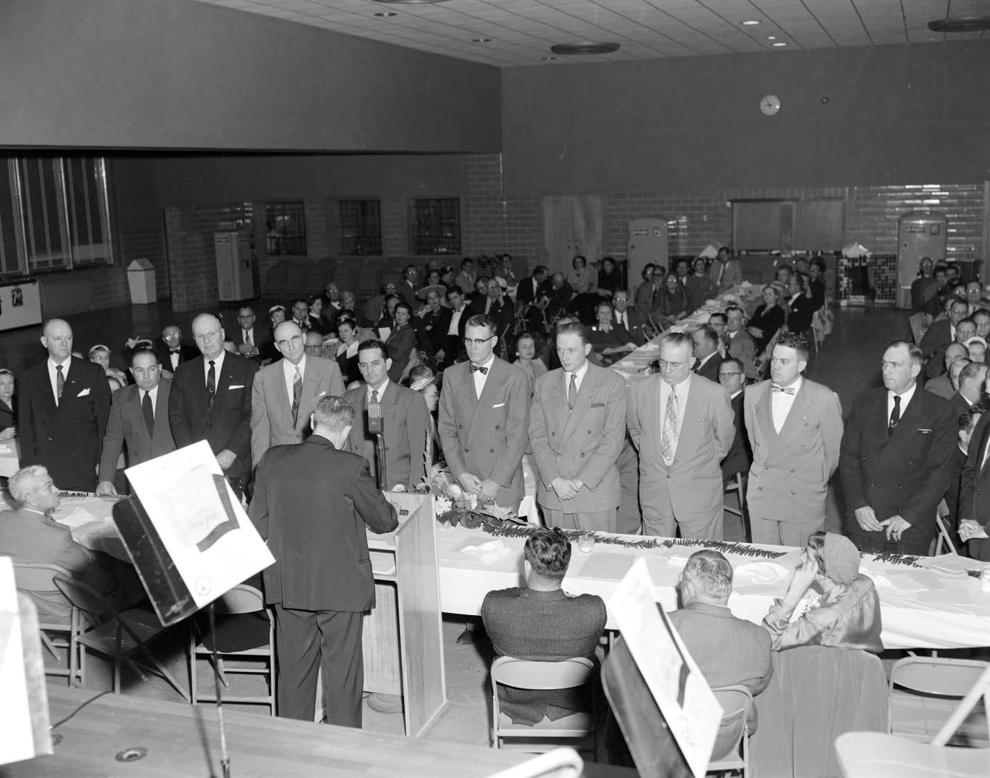#48 Men and women of the South Austin Civic Club meet for an unknown event, 1955