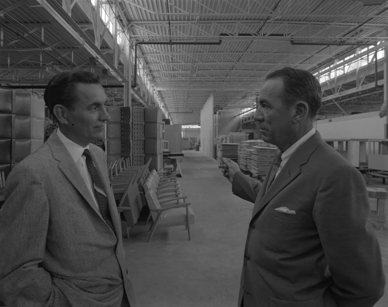 #96 Two Men in Austin Industries Warehouse, 1957