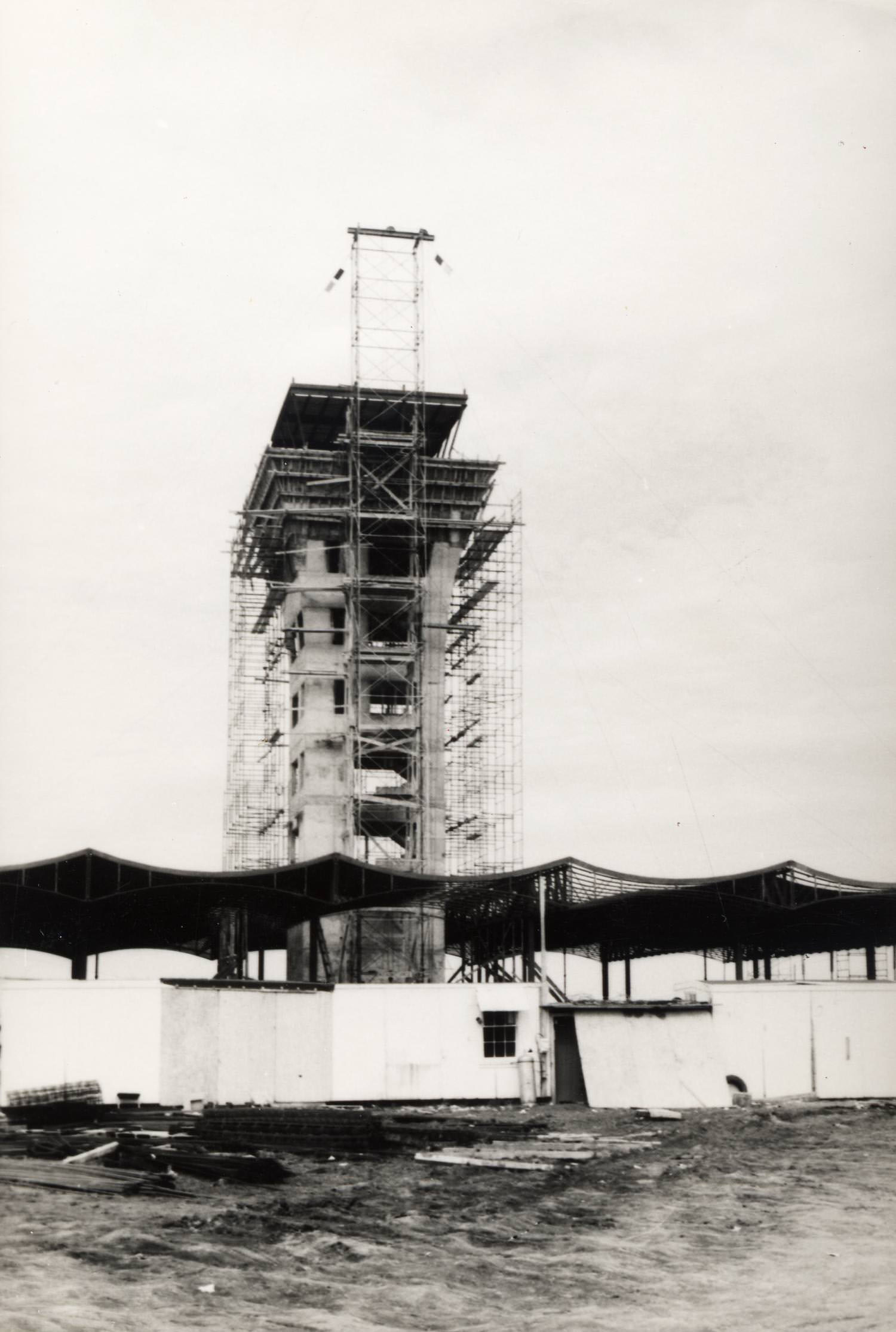 #54 Construction of the control tower at Mueller Municipal Airport in Austin, Texas, 1960