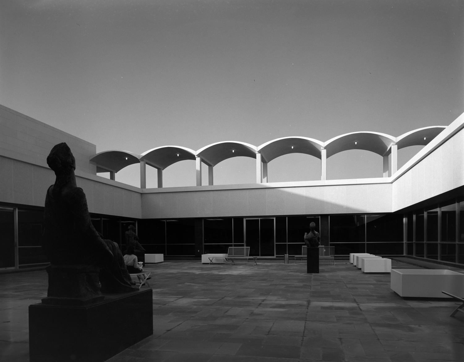 #181 Peter T. Flawn Academic Center roof courtyard, 1964