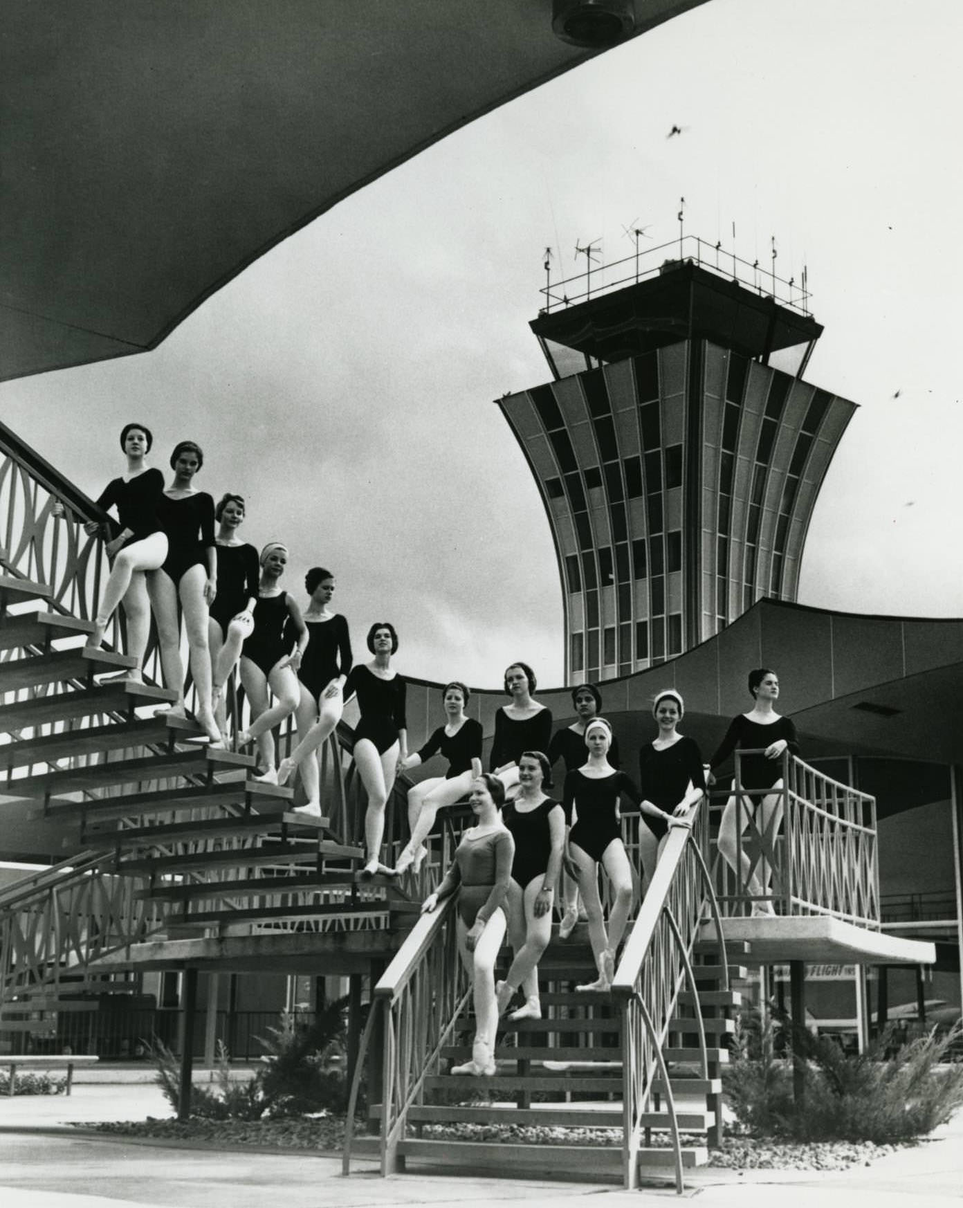 #51 The Austin Ballet Society at the Municipal Airport, 1962.