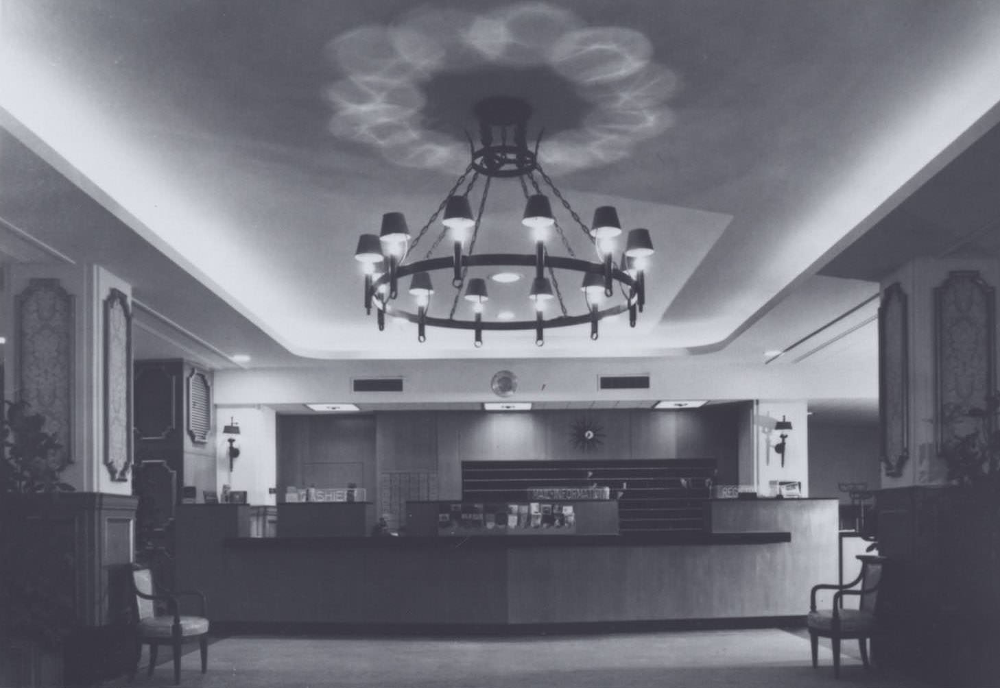 #4 Lobby at the Stephen F. Austin Hotel, located at 701 Congress Avenue in Austin, 1960