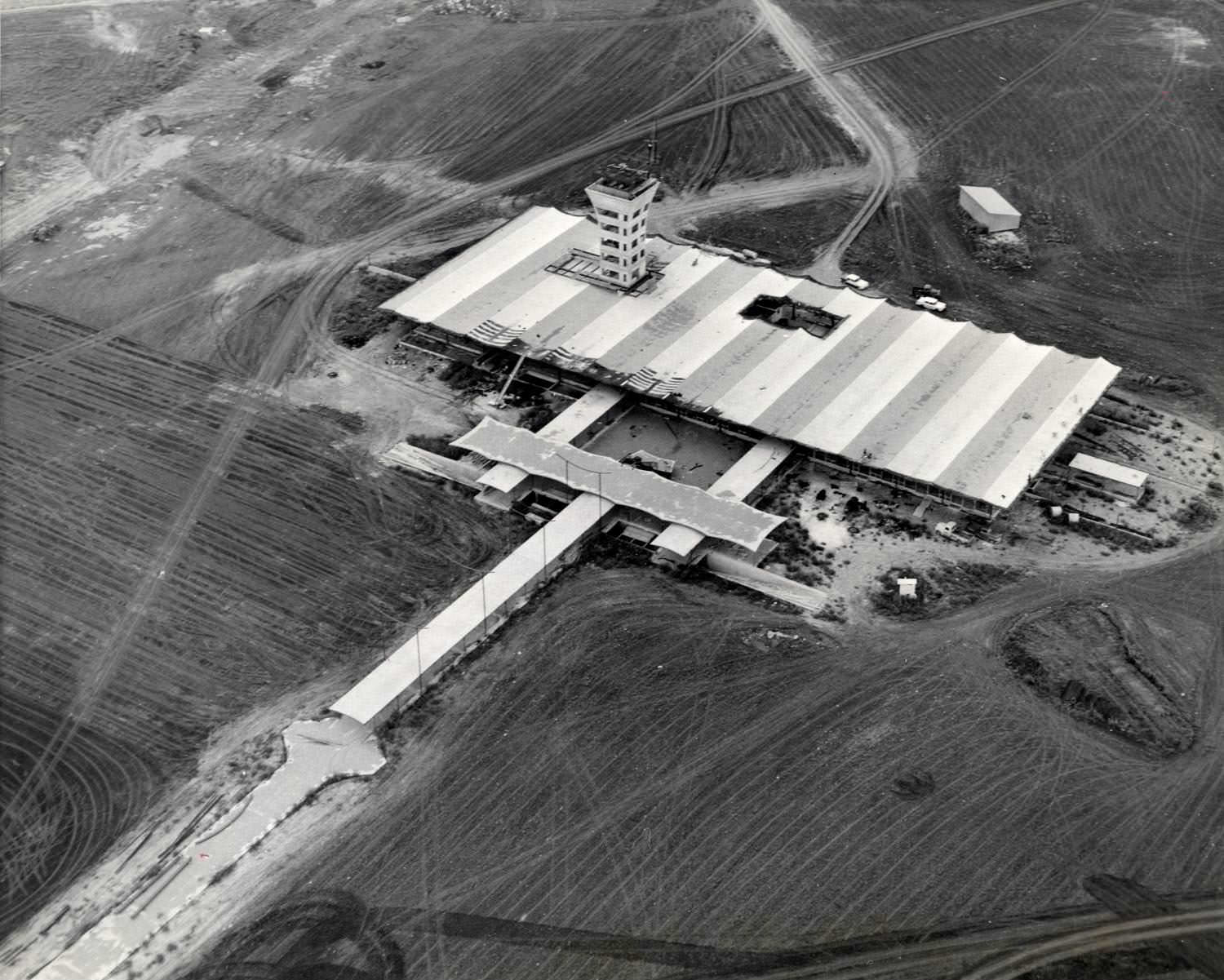 #107 Aerial View of Municipal Airport, 1960.