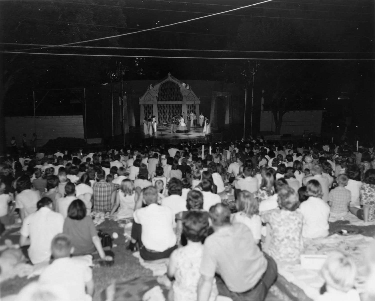 #117 Crowd at Zilker Hillside Theater Production, 1966.