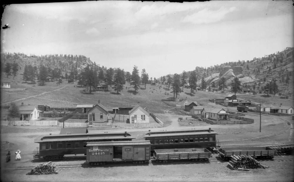 #190 Denver, Leadville & Gunnison Railway at Pine, 1900