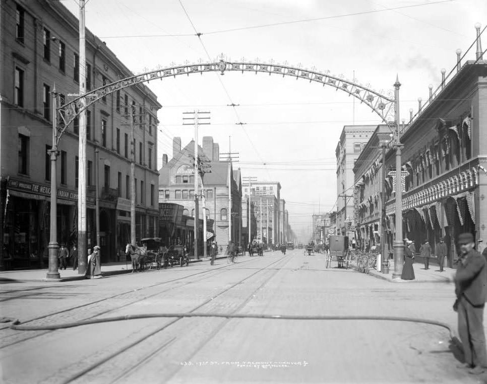 #145 View of 17th (Seventeenth) street from Tremont Place, Denver, 1907