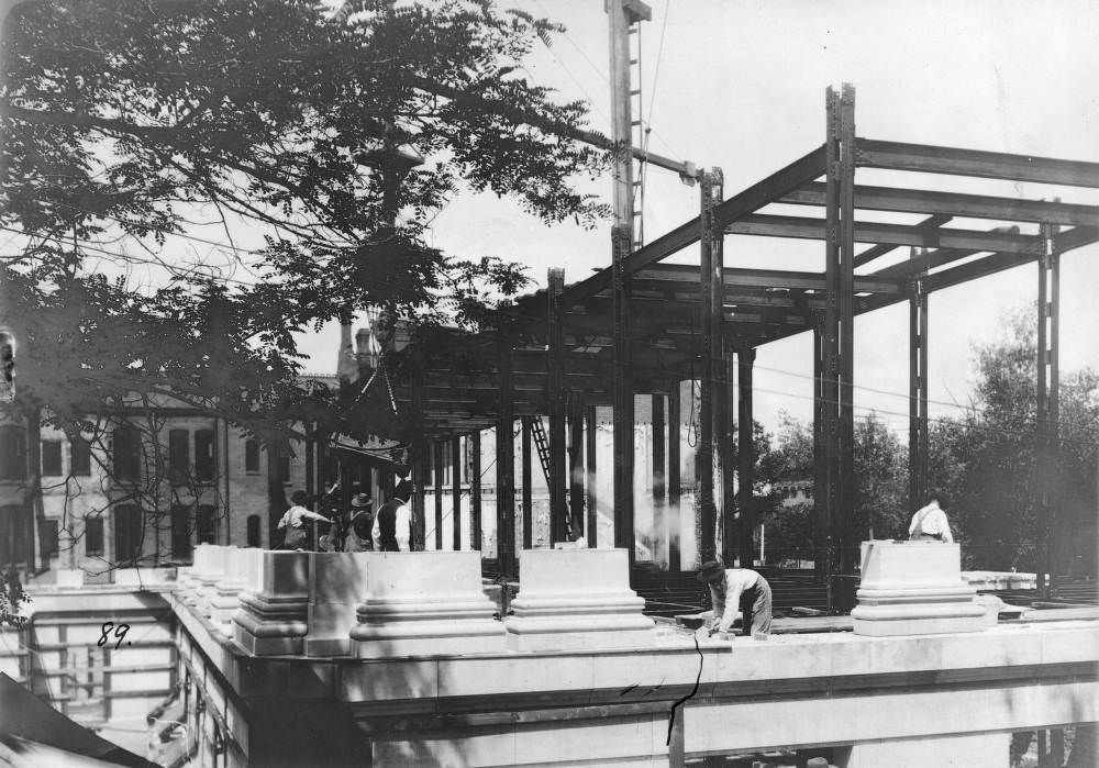 #175 Denver Public Library (Carnegie) construction in the Civic Center neighborhood of Denver, 1907