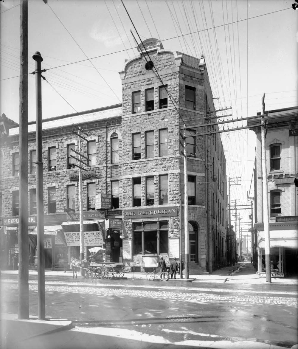 #16 Denver Republican Newspaper building at 1118 16th (Sixteenth) Street in downtown Denver, 1909.