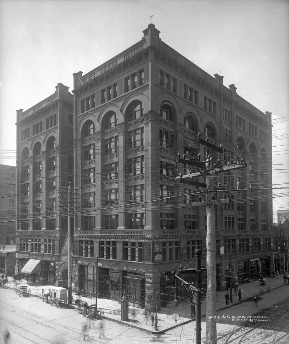 #39 Exterior view of Ernest and Cranmer Building located at 17th (Seventeenth) and Curtis Streets, Denver, 1906