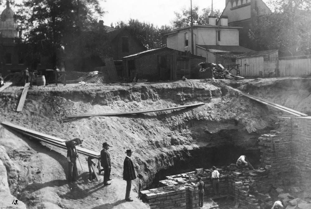 #91 Denver Public Library (Carnegie) construction in the Civic Center neighborhood of Denver, 1906