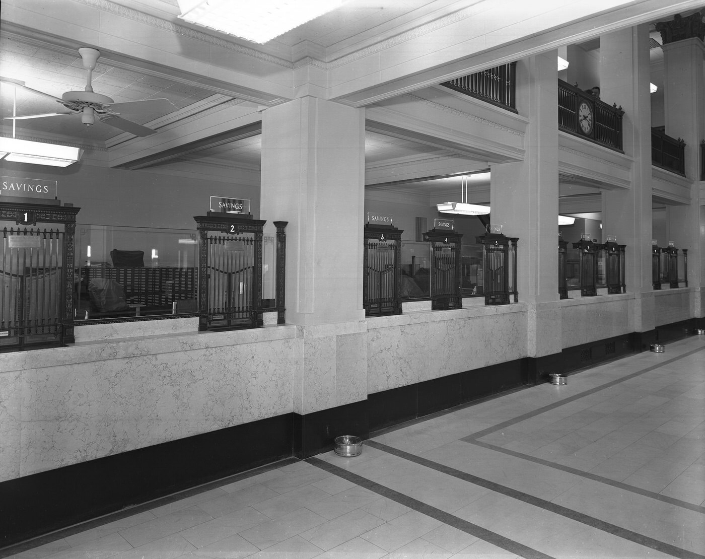 #102 Teller windows in First National Bank, Fort Worth, Texas, 1949