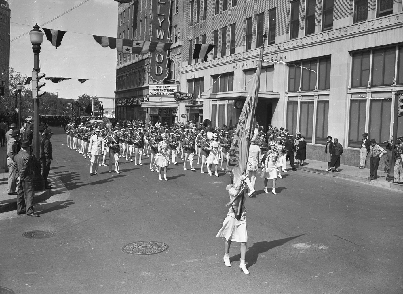 #174 Knights Templar of Texas paraded before hundreds of onlookers in downtown Fort Worth, Texas, as a feature of their 88th conclave, 1941
