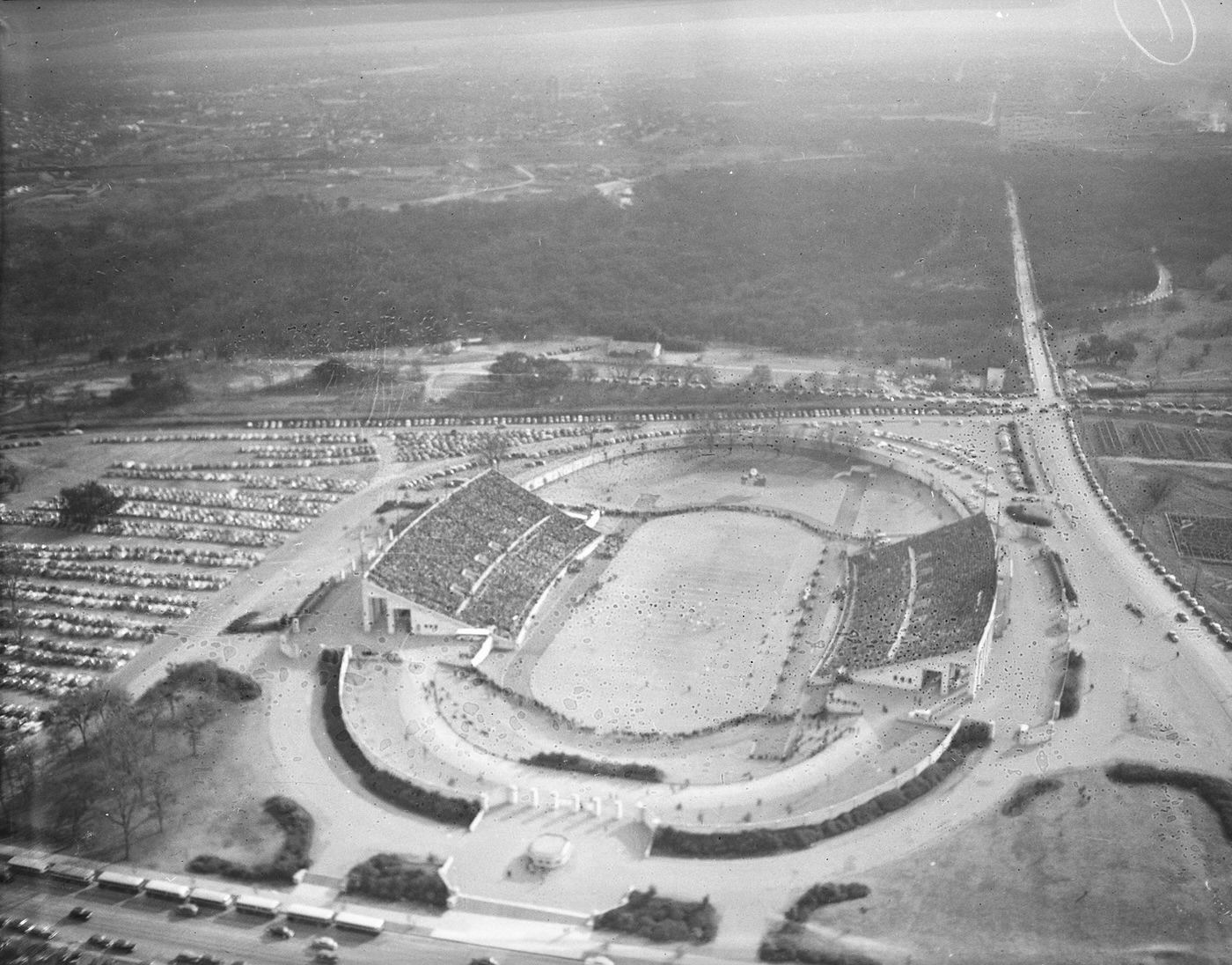 #187 Air view of Farrington Field, 1945
