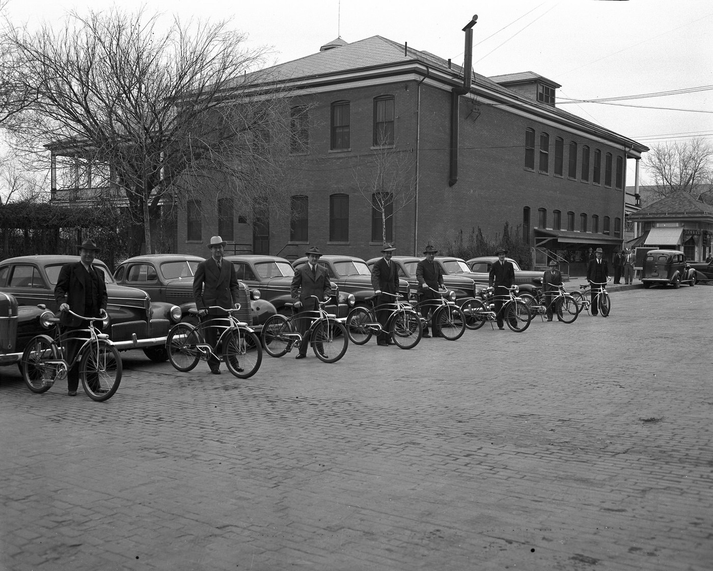 #198 Swift & Company employees exchanging bicycles for cars, 1942