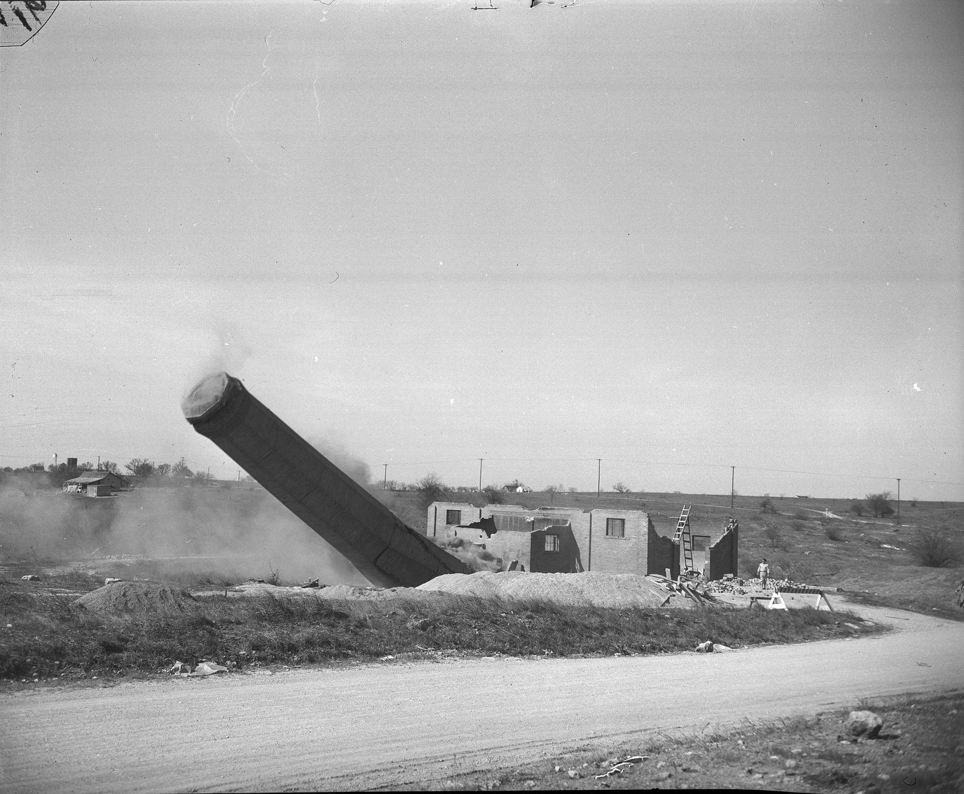 #20 The Arlington Heights landmark demolition of a 75 foot incinerator, 1948