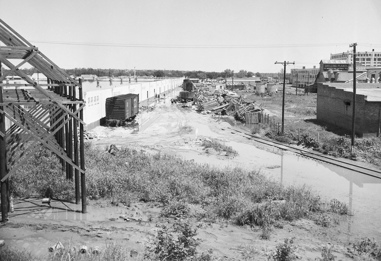 #13 Flood damage looking north east, 1949